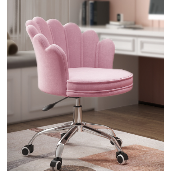 كرسي الاميرات باللون الزهري مع عجلات am-51